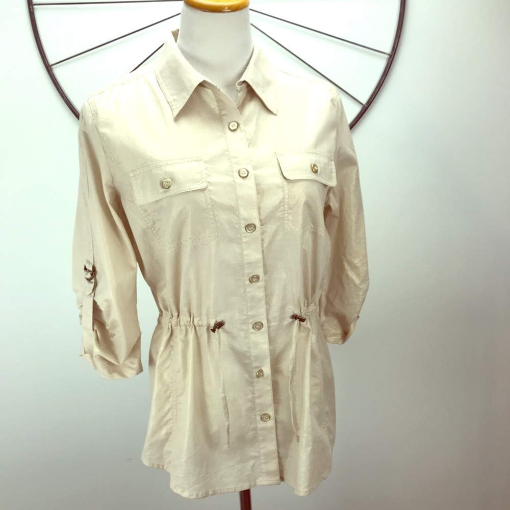 Chico’s Safari Camp Utility Top Size 1